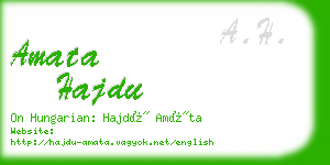 amata hajdu business card